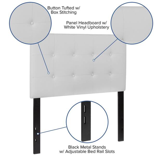 Twin White Headboard