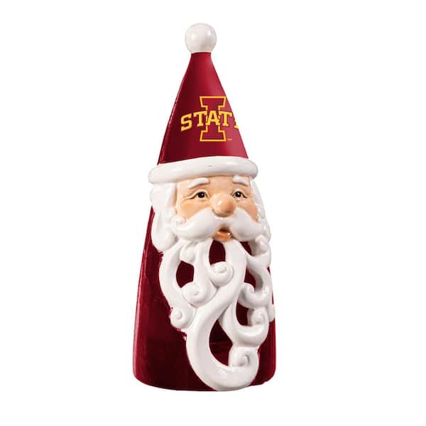 Team Sports America Iowa State University Santa LED Christmas Garden Statuary, 8 in.