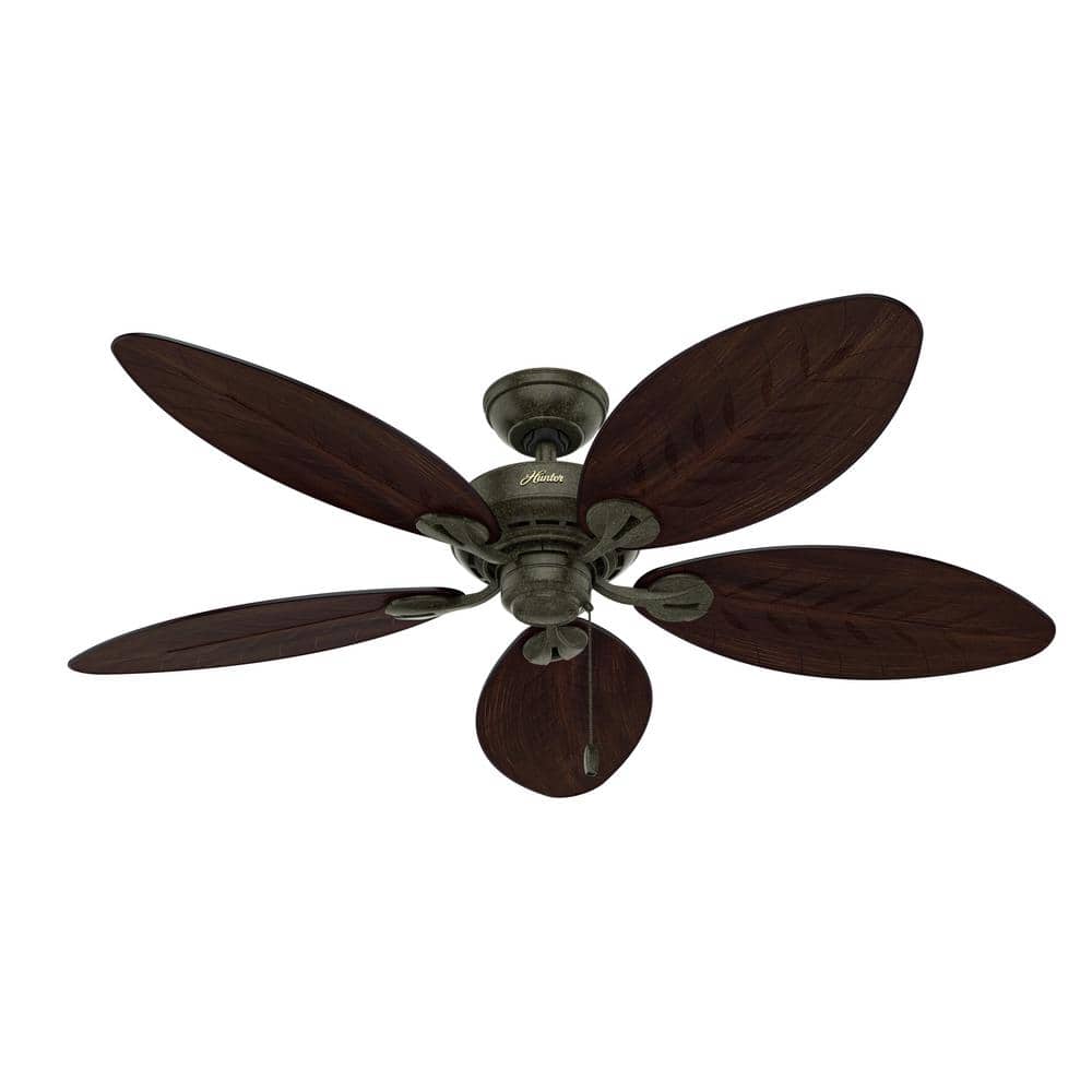 Hunter Bayview 54 in. Indoor/Outdoor Provencal Gold Ceiling Fan 50473 The  Home Depot