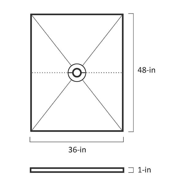 Schluter Systems Kerdi Shower T Ts Tt 36 In X 48 In Sloped Shower Tray Kst915 12bf The Home Depot