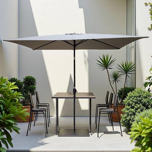 6 ft crank patio umbrella Punchau Outdoor Umbrella, 6 Foot Patio Table Umbrella, Easy Open/Close and Push Button Tilt Adjustment friendly and crank California Umbrella 6 ft. Bronze