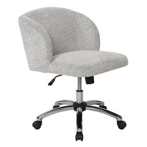 Ellen Series Executive Office Chair in Parchment Fabric with Chrome Base