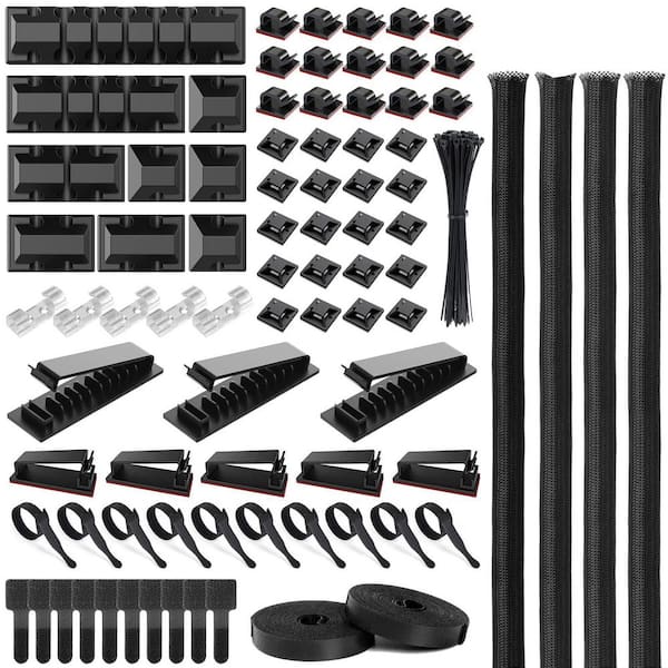 183-Pieces Cable Management Kit Multifunction Wire Organizers for Desk Computer Home Office Data Centers