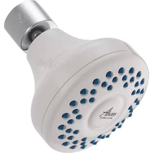 1-Spray Patterns 2.5 GPM 2.88 in. Wall Mount Fixed Showerhead in White