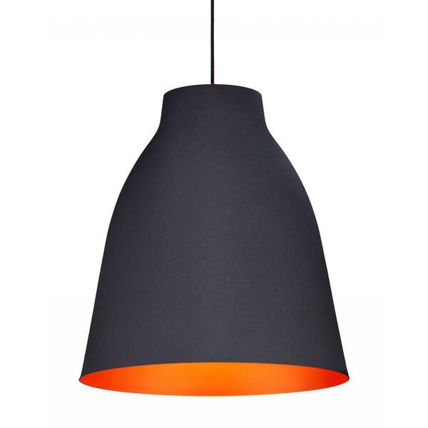 HomeRoots Julia 16.9 in. Matte Black Indoor Ceiling Lamp