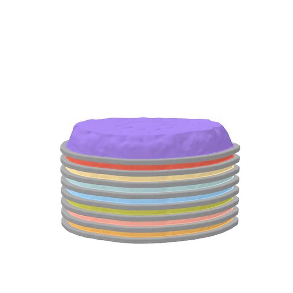 8.78 in. x 6.97 in. x 4.21 in. Oval Multicolor Eco-Friendly Stepping Stones Set Indoor Outdoor 8-Pieces price history on PriceWatchPro
