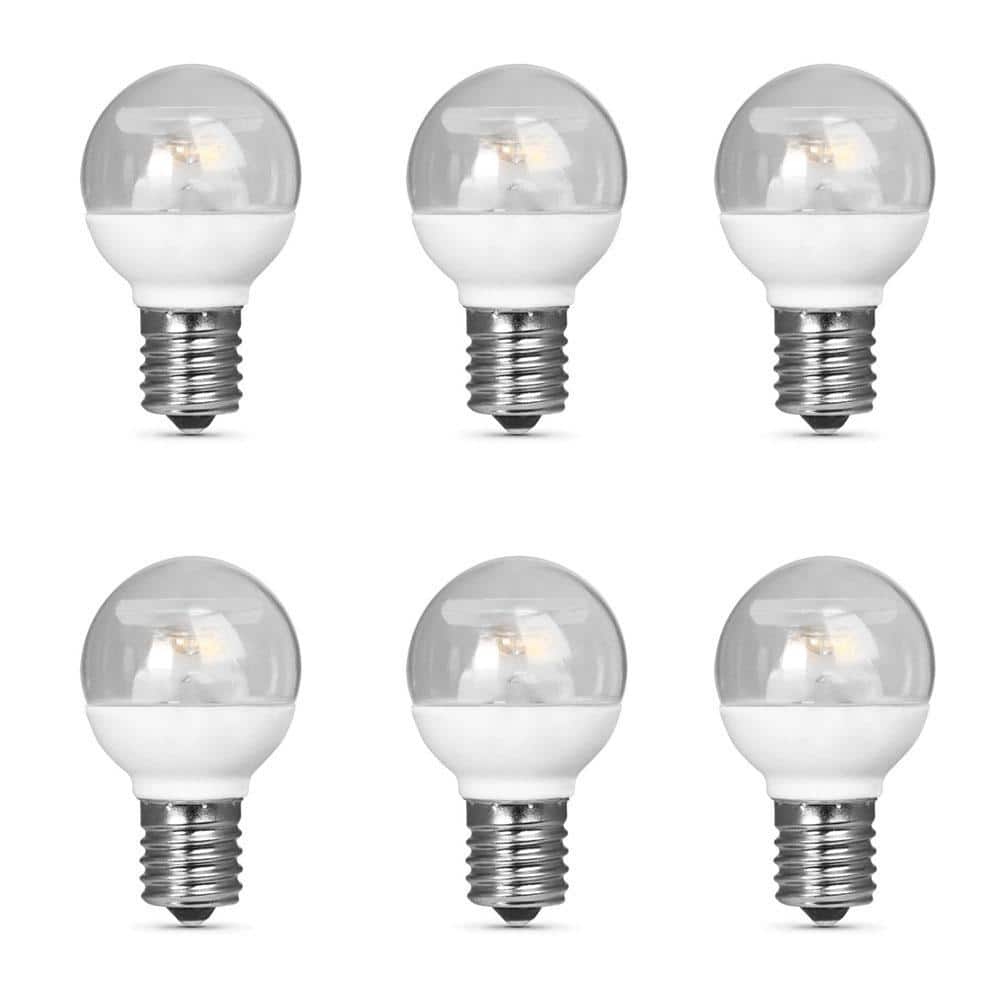 Feit Electric 3.8W [40W Equivalent] Warm White 3000K E17 Base S11 Specialty LED Bulb 6-Pack (BP40S11N/LED/HDRP/6), image size:1000x1000
