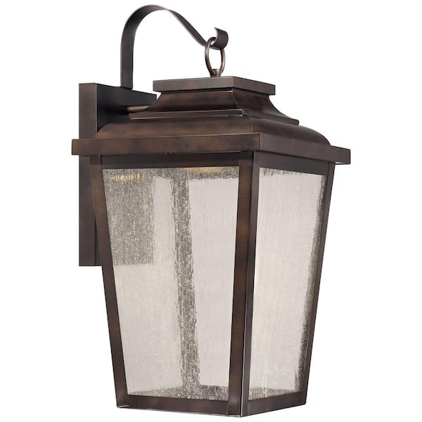 the great outdoors by Minka Lavery Irvington Manor Collection 1-Light Chelesa Bronze Outdoor Integrated LED Wall Lantern Sconce
