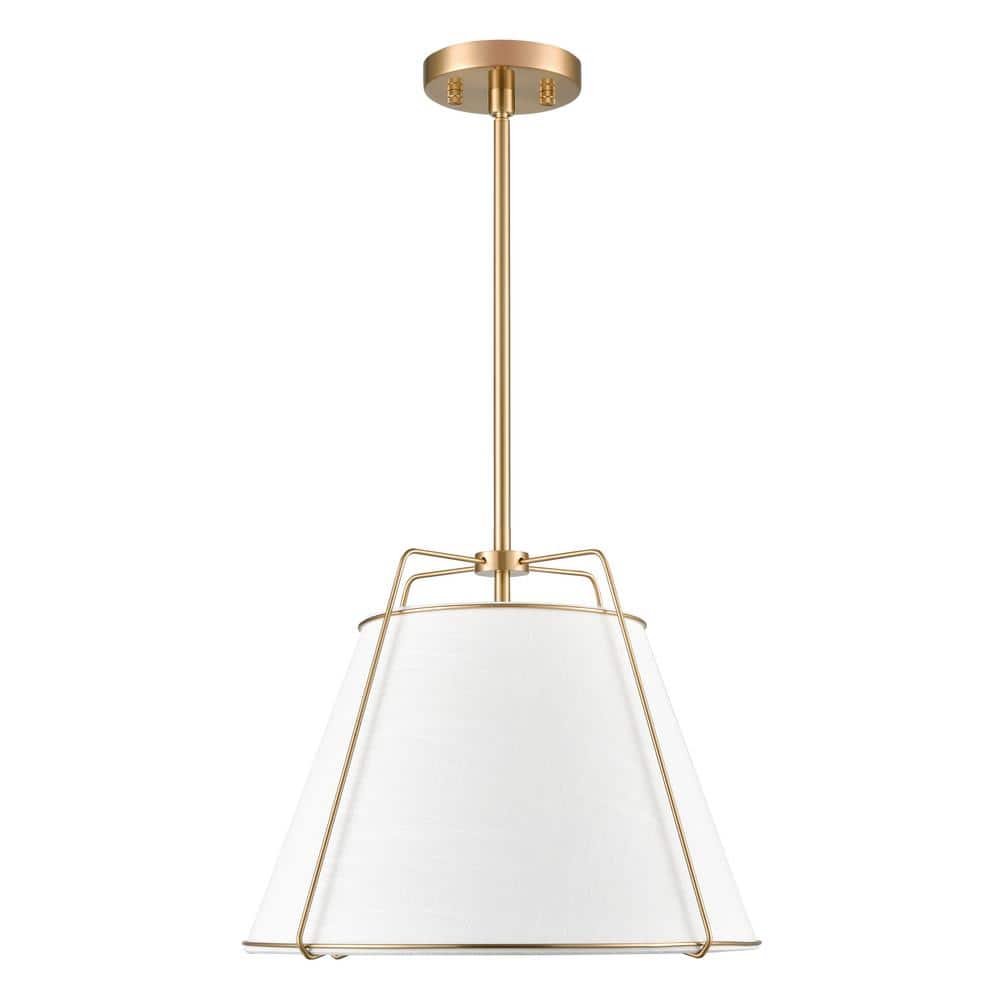 Elegant 64'' Antique Brass Drum Chandelier with Adjustable Rod