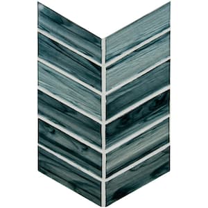 Midnight Blue Ombre 10.24 in. x 11.34 in. Matte Glass Mesh-Mounted Mosaic Tile (12.15 sq. ft./Case)