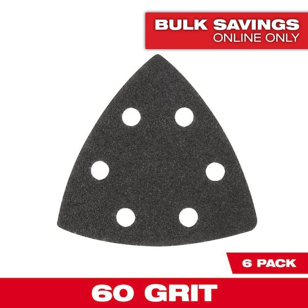 3-1/2 in. 60-Grit Sandpaper for Oscillating Multi-Tool (6-Pack)