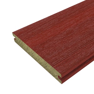 UltraShield Naturale Magellan 1 in. x 6 in. x 8 ft. Swedish Red Solid with Groove Composite Decking Board