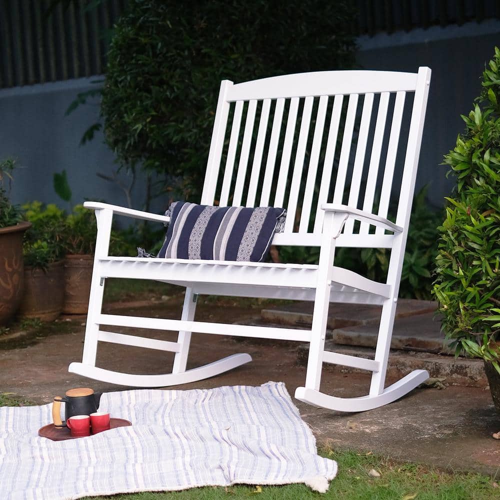 Double Wood Outdoor Rocking Chair
