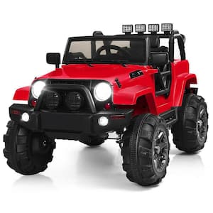 13 in. Remote Kids Ride-on Car 12-Volt Electric Truck with 2.4 GHZ Controller Red