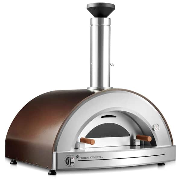 Torino 24 in. x 32 in. Counter Top Oven, Natural Gas Hybrid, Outdoor Pizza Oven in Copper