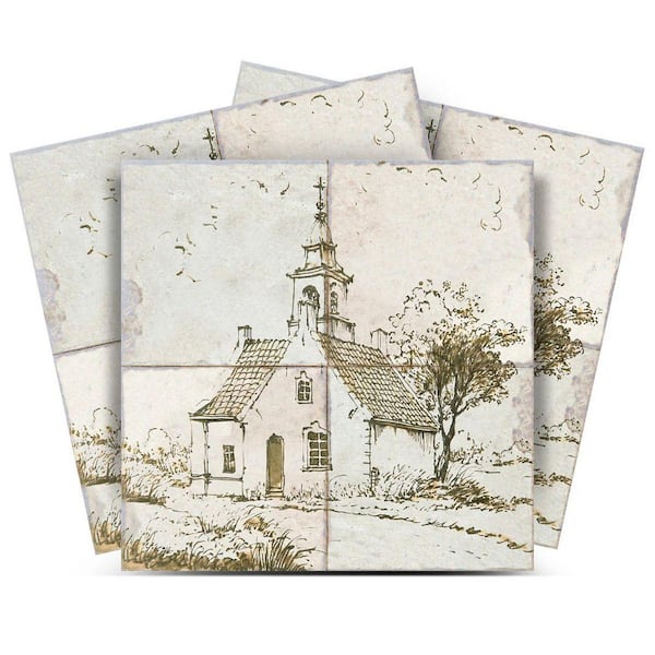 Gray and Linen D75 7 in. x 7 in. Vinyl Peel and Stick Tile (24 Tiles, 8.17 sq. ft. /Pack)
