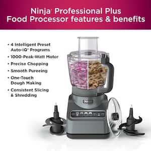 Professional Plus 9-Cup 4 Speed Silver Food Processor with Auto iQ