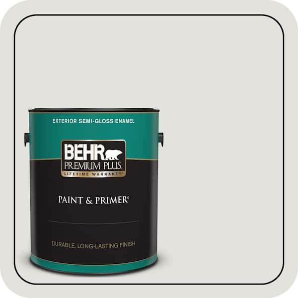BEHR PREMIUM PLUS 1 gal. #MQ3-04 Quiet on the Set Semi-Gloss Enamel Exterior Paint & Primer
