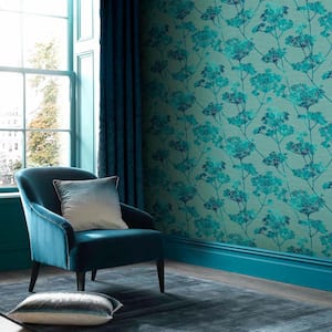 Hortus Teal Wallpaper