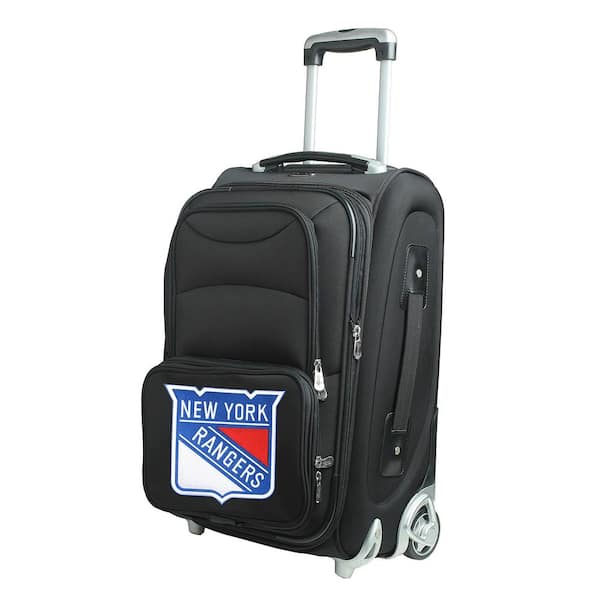 Denco NHL New York Rangers 21 in. Black Carry-On Rolling Softside Suitcase