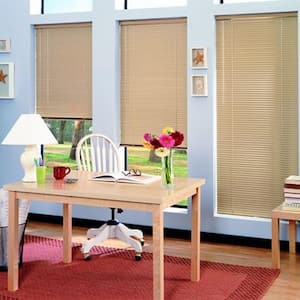  HIDODO Corded Aluminum Mini Blinds Horizontal Window Blinds,  Anti-UV Waterproof Light Adjustment Metal Blinds for Windows and Home, 34  W x 64 L, White : Home & Kitchen