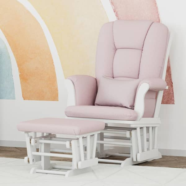 Pink glider and ottoman online