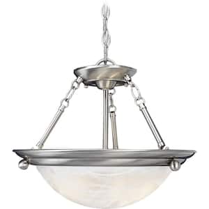 Lunar 2-Light Brushed Nickel Interior Pendant