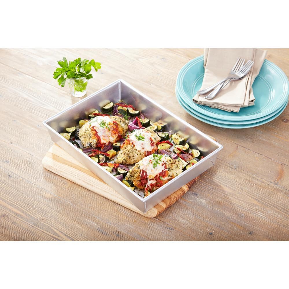 Chicago Metallic Heavy-Duty Silver Non-Stick Bake N' Roast Pan