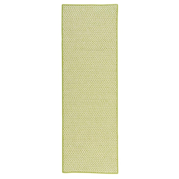 Home Decorators Collection Sadie Lime 2 ft. x 10 ft. Indoor/Outdoor Patio Braided Runner Rug