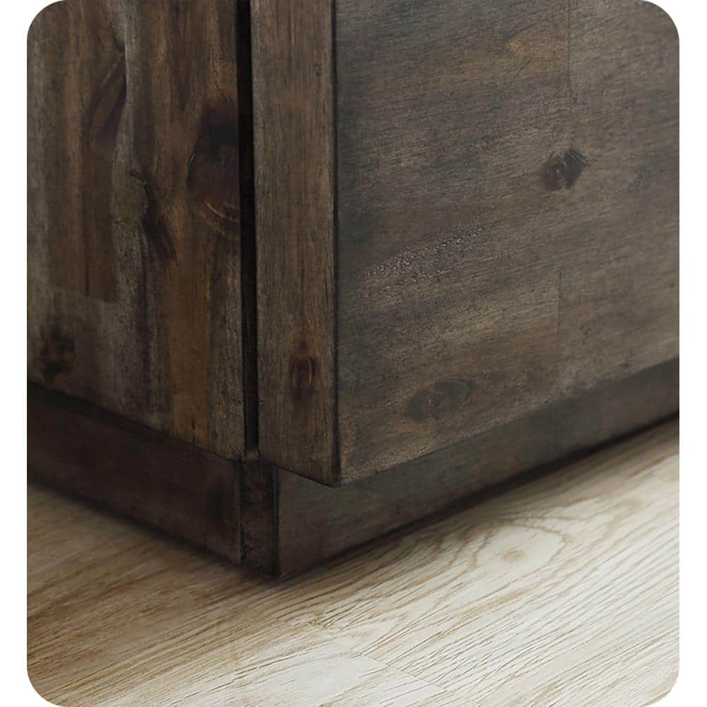 Acacia Wood 53" Brown Freestanding Bathroom Vanity Base