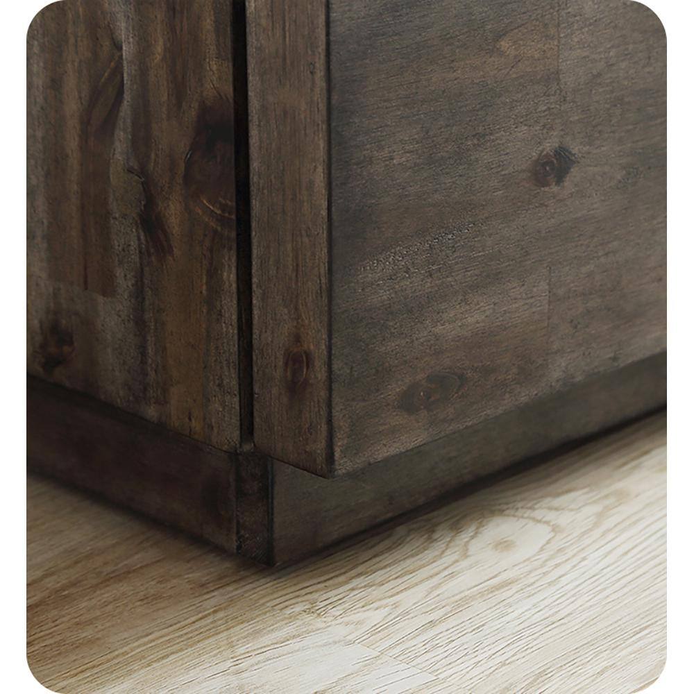Acacia Wood 53" Brown Freestanding Bathroom Vanity Base