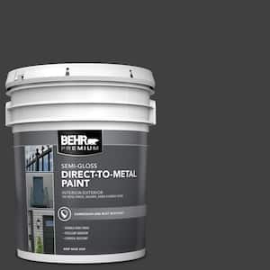 5 Gal. Black Semi-Gloss Direct-to-Metal Interior/Exterior Paint