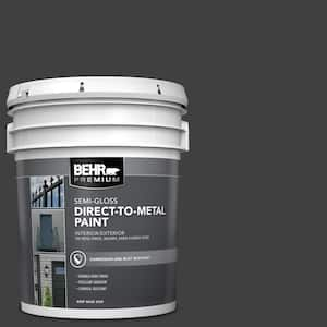 BEHR PREMIUM 1 gal. Black Semi-Gloss Direct to Metal Interior/Exterior  Paint 322001 - The Home Depot