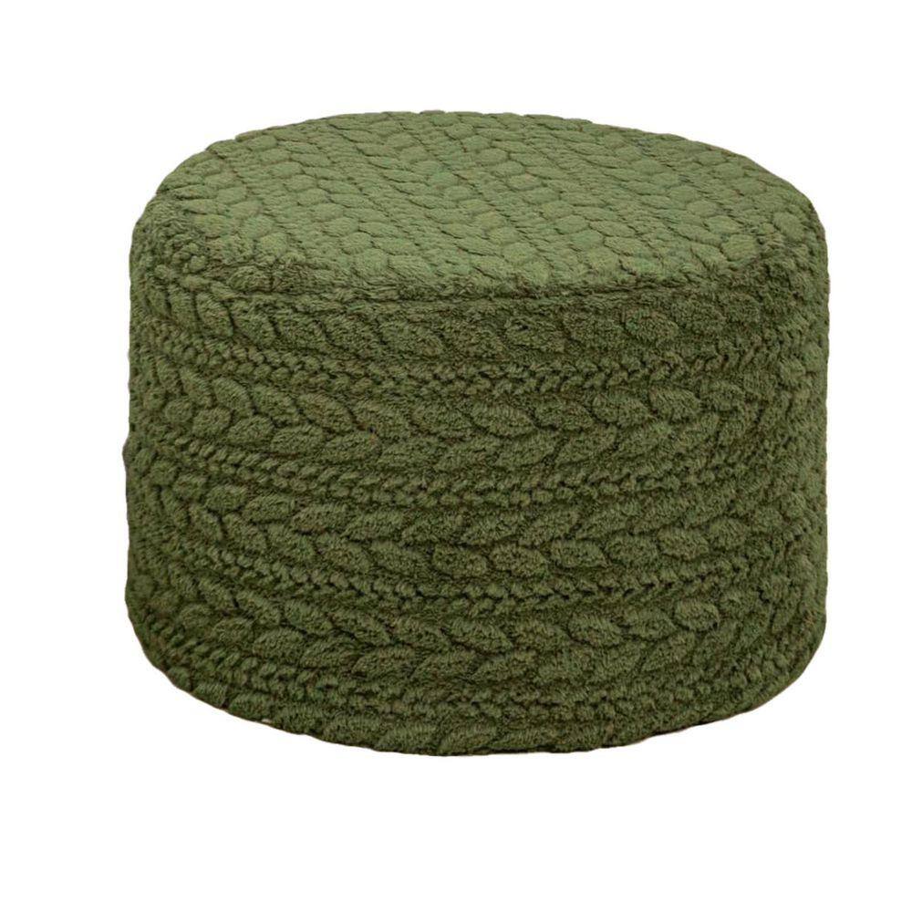HAY POUF eucalyptus BIGクッション プフ グリーン Boho Green Upholstered Round Pouf Ottoman Foot Rest Non-Slip Cover