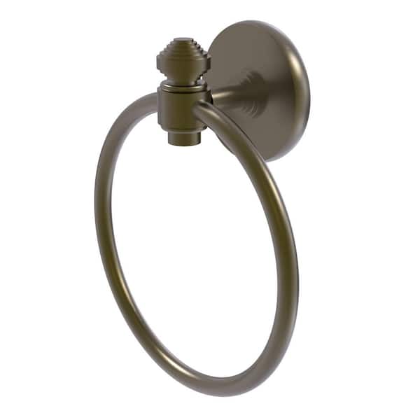 Allied Brass South Beach Collection Wall Mounted Towel Ring in Antique Brass