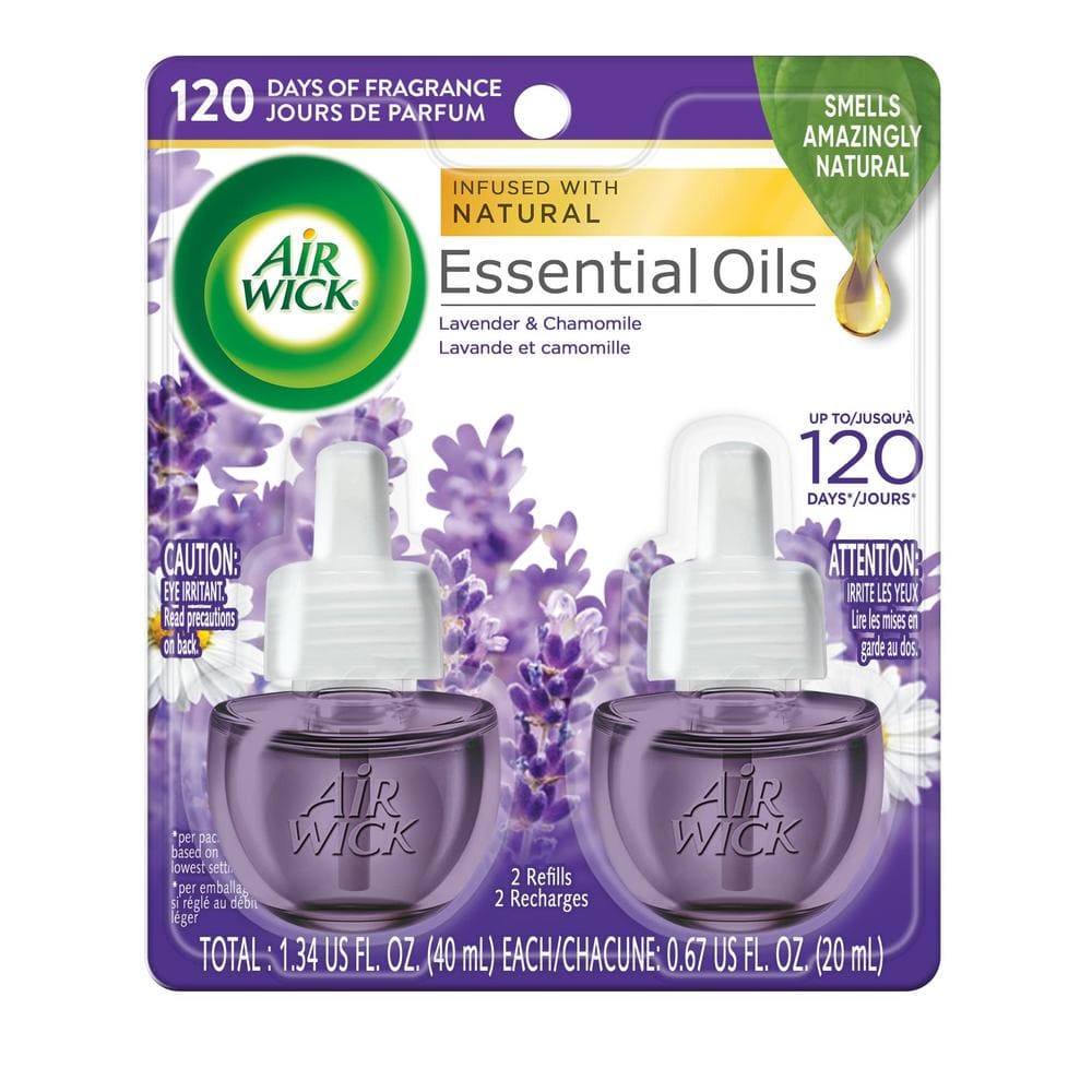 Air Wick 0.67 oz. Lavender and Chamomile Automatic Air Freshener Oil  Plug-In Refill (2-Count) 62338-78473 - The Home Depot