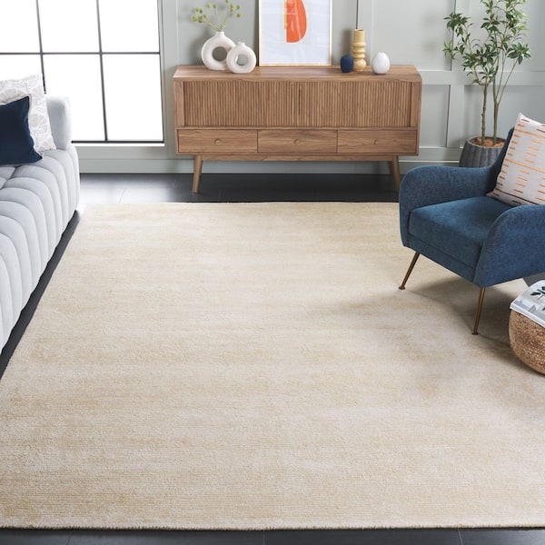 Mirage 9 ft. x 12 ft. Gold Solid Color Area Rug
