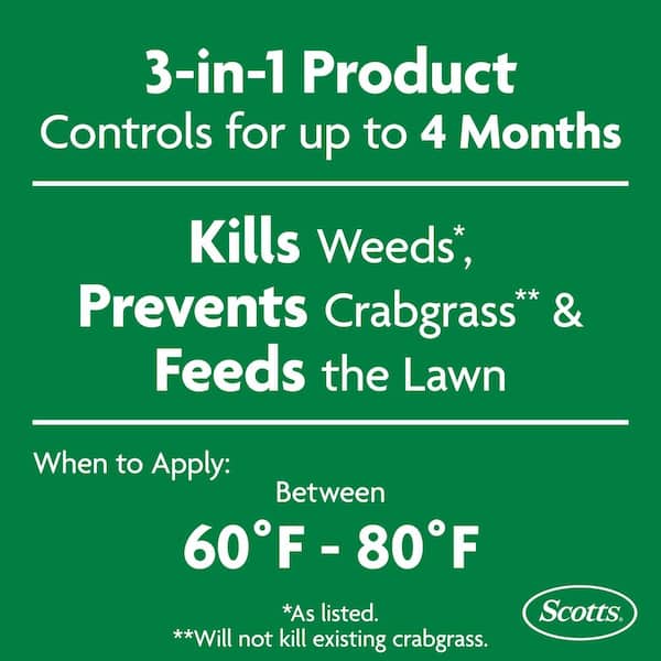 Turf Builder Triple Action1 11.31 lbs. 4,000 sq. ft. Lawn Fertilizer, Weed Killer, Crabgrass Preventer