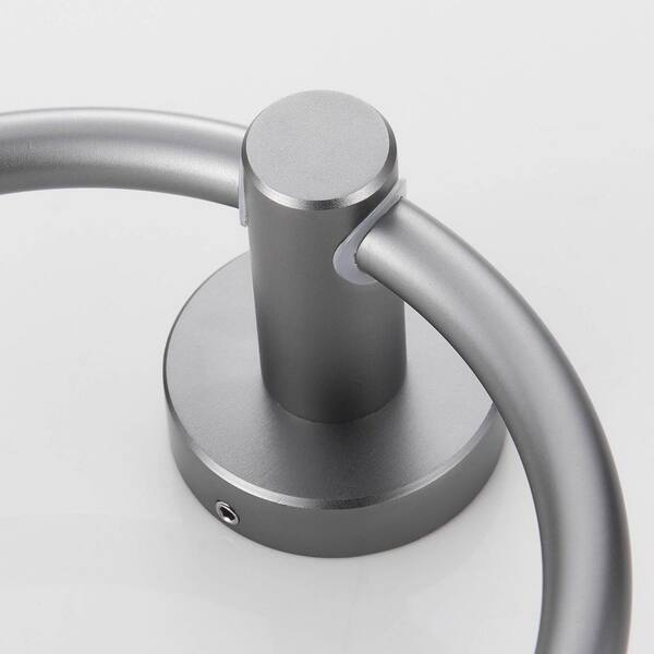 HBEZON Wall-Mount Bath Hand Towel Ring Thicken Space Aluminum in