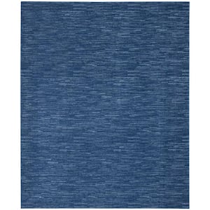 Essentials 8 ft. x 11 ft. Navy Blue Solid Contemporary Area Rug