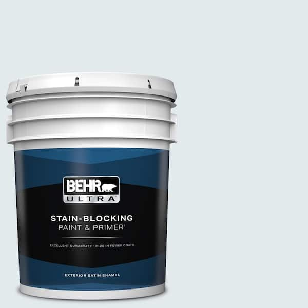 BEHR ULTRA 5 gal. #570A-1 Ice Floe Satin Enamel Exterior Paint & Primer