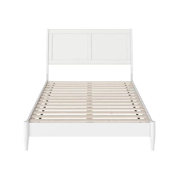 AFI Valencia White Solid Wood Frame Full Low Profile Platform Bed ...