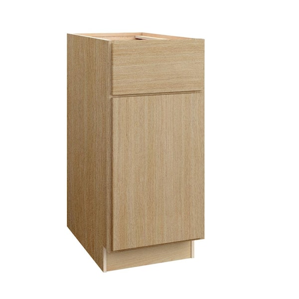 Home Decorators Collection Hargrove 12 in. W x 24 in. D x 34.5 in. H Assembled Plywood Base Kitchen Cabinet in Vanguard Oak with Soft Close RH