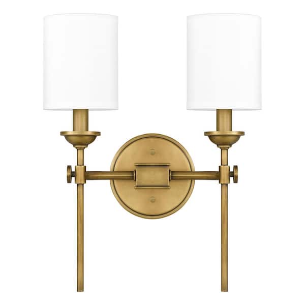 ASHLEY HARBOUR COLLECTION Wiltshire 2-Light Weathered Brass Sconce
