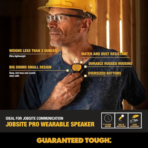 DEWALT Jobsite Pro Wearable Speaker 190 1158 DW2 - The Home Depot