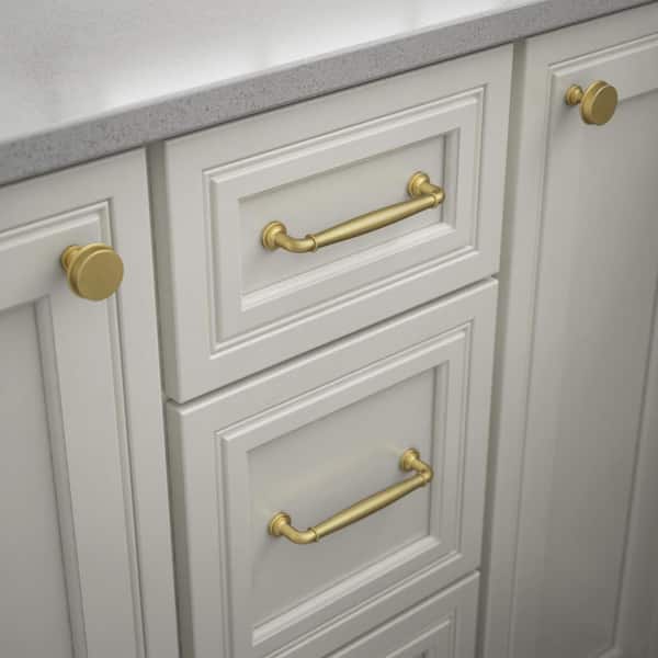 Classic Elegance 5-1/16 in. (128 mm) Classic Modern Gold Cabinet Drawer Bar Pull