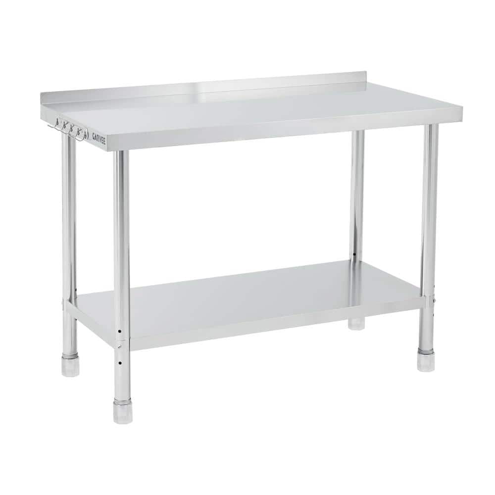 60 in. Stainless Steel Prep Table with 2 in. Backsplash, Adjustable Undershelf and Leveling Feet price history on PriceWatchPro