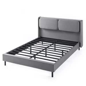 Avery Grey Queen Platform Bed with Reclining Headboard and USB Ports