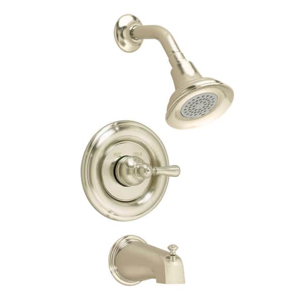 American Standard Hampton 1-Handle Tub and Shower Faucet Trim Kit in Brushed Nickel (Valve Not Included)