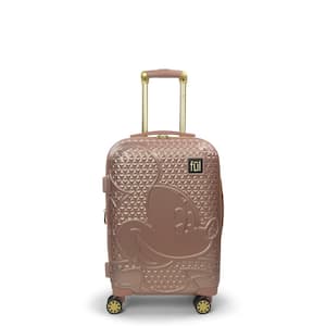 Disney Textured Mickey Mouse 21 in. Rose Gold Hard-Sided Rolling Luggage